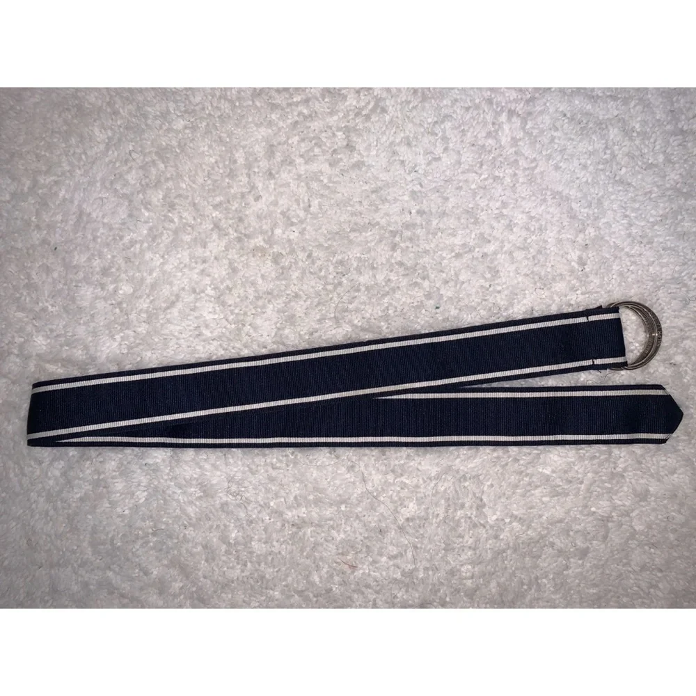 Ralph Lauren Navy White Ribbon Belt